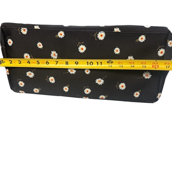 Alice + Olivia Daisy Print Weekend Duffel Bag By Stacey Bendet 16" x 11" Black - Picture 6 of 12
